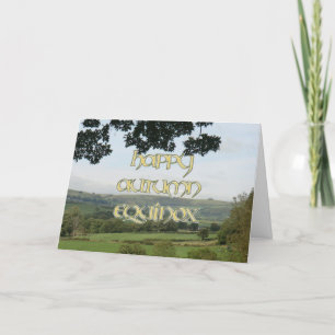 Cartão feliz do equinócio do outono