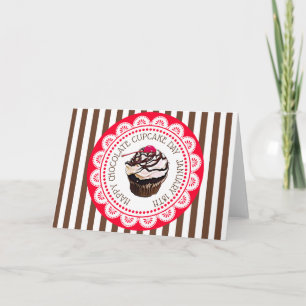 Cartão feliz do vazio do dia do cupcake do