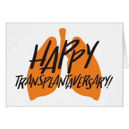 Cartão feliz dos pulmões | Transplantaversary do