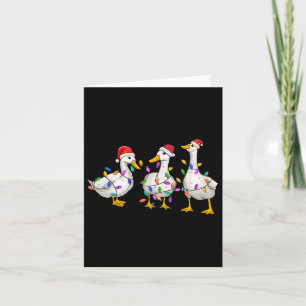 Cartão Feliz Duckmas Engraçado Pato de Natal Pato de Nata
