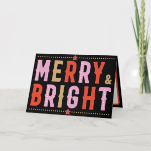 Cartão Feliz e Bright Natal Colorido