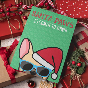 Cartão Feliz e Engraçado Papais noeis Franceses Natal