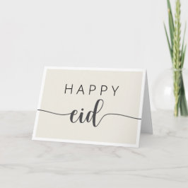 Cartão Feliz Eid Moderno Roteiro Simples Feriado Muçulman