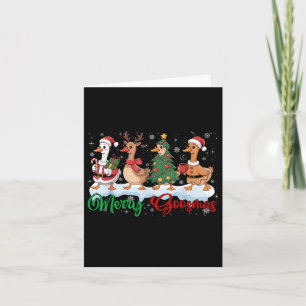 Cartão Feliz Engraçada Goosemas Bobo de Pato de Natal Me