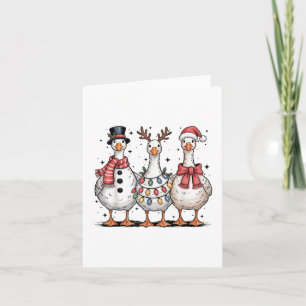 Cartão Feliz Engraçado Goosemas Bobo de Natal Ganso X