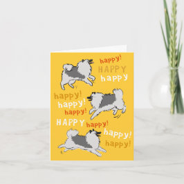 Cartão Feliz Feliz Celebração de Aniversário do Cão Keesh