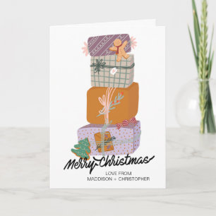 Cartão Feliz Feriado De Natal Deseja Amigos Familiares