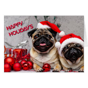 Cartão Feliz Feriado Feliz Cachorro de Animais de Companh