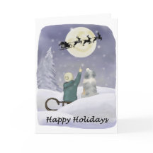 Cartão Feliz Férias com Australian Shepherd