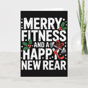 Cartão Feliz Fitness Feliz Ano Novo Treino de Traseiro Fi