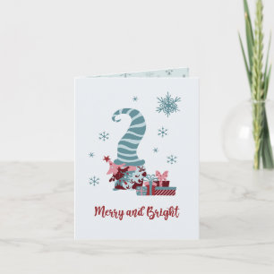 Cartão Feliz Gnomo Natal