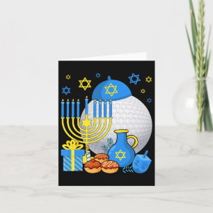 Cartão Feliz Golfe Judeu Menorah Feliz Hanukkah Chan