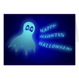 Cartão Feliz Halloween Assombrado