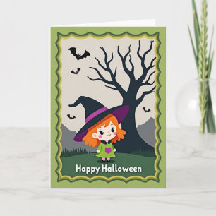 Cartão Feliz Halloween Bruxinha
