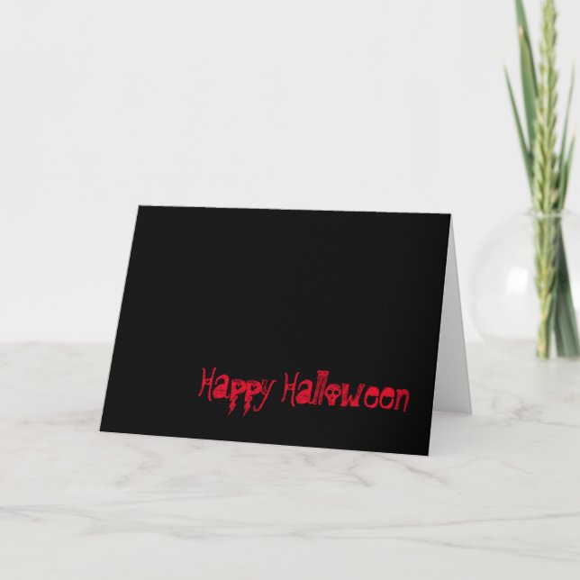 Cartão Feliz Halloween, carta (Frente)