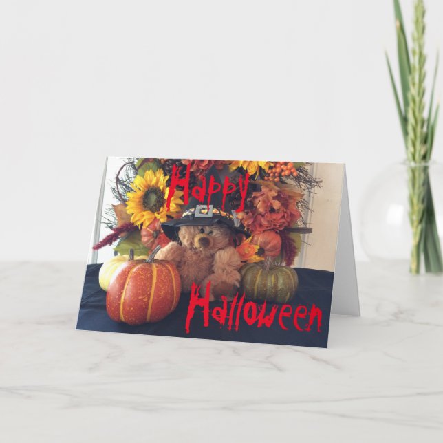Cartão Feliz Halloween, carta (Frente)