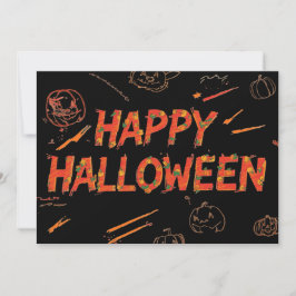 Cartão Feliz Halloween, cartão de Boas Festas de H