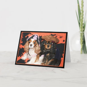 Cartão Feliz Halloween Cavalier King Charles Spaniel Card