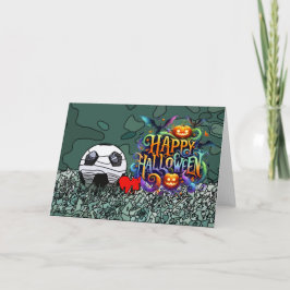 Cartão Feliz Halloween com bolas