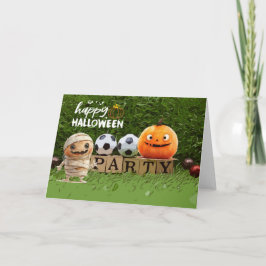 Cartão Feliz Halloween com bolas