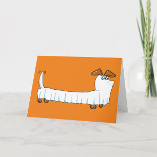 Cartão Feliz Halloween Dachshund