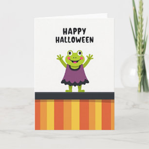Cartão Feliz Halloween do Sapo