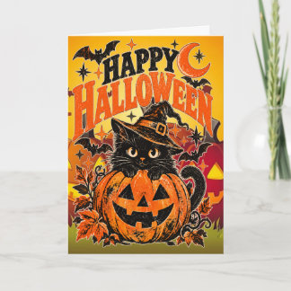 Cartão Feliz Halloween e BOO