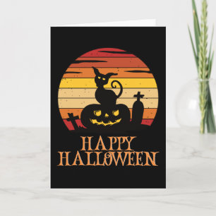 Cartão Feliz Halloween Engraçado Caráter Assustador