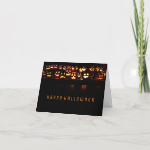 Cartão Feliz Halloween Engraçado Pumpkins Velas