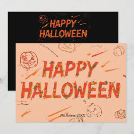 Cartão Feliz Halloween, Halloween moderno minimali