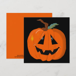 Cartão Feliz Halloween Jack O Lanterna Arte Ilustrativa