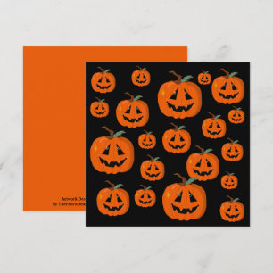Cartão Feliz Halloween Jack O Lanterna Arte Ilustrativa