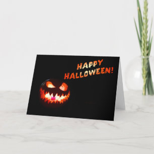 Cartão FELIZ HALLOWEEN - Jack O-Lanterna brilhante
