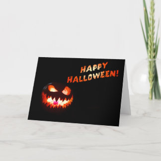 Cartão FELIZ HALLOWEEN - Jack O-Lanterna brilhante