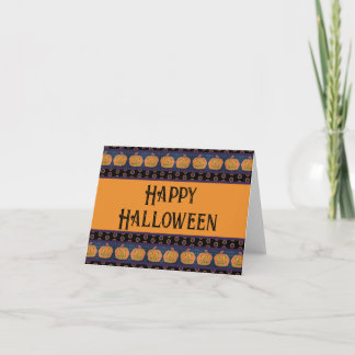 Cartão Feliz Halloween Jack O'Lanternas