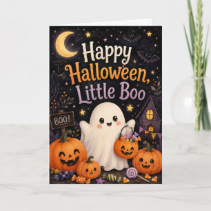 Cartão Feliz Halloween Little Boo
