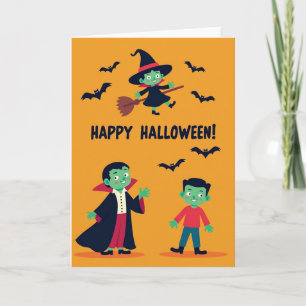 Cartão Feliz Halloween para Crianças