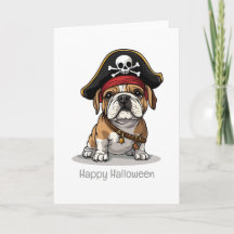 Feliz Halloween Pirate English Buldogue