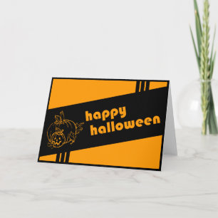 Cartão feliz halloween : retro :