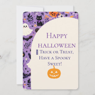 Cartão Feliz Halloween, Saudação Assustadora de Ha