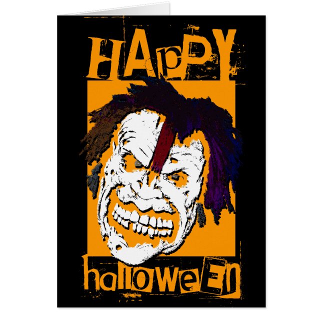 Cartão feliz halloween (schmile!) (Frente)