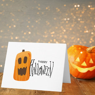 Cartão Feliz Halloween Spooky Pumpkin