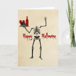 Cartão Feliz Hallowine Esqueleto Sem Cabeça