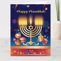 Feliz Hanukkah Luz Feriado Judeu Dourado