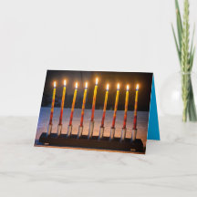 Feliz Hanukkah Menorah Miracle Card