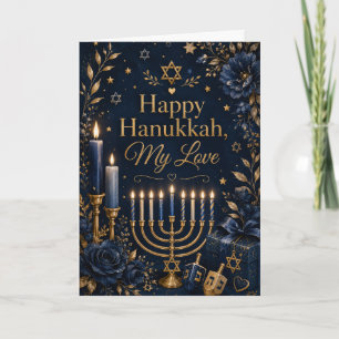 Cartão Feliz Hanukkah Meu Amor