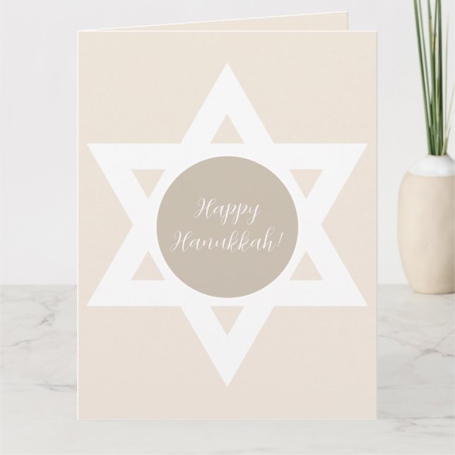 Cartão Feliz Hanukkah Saudações (Frente)