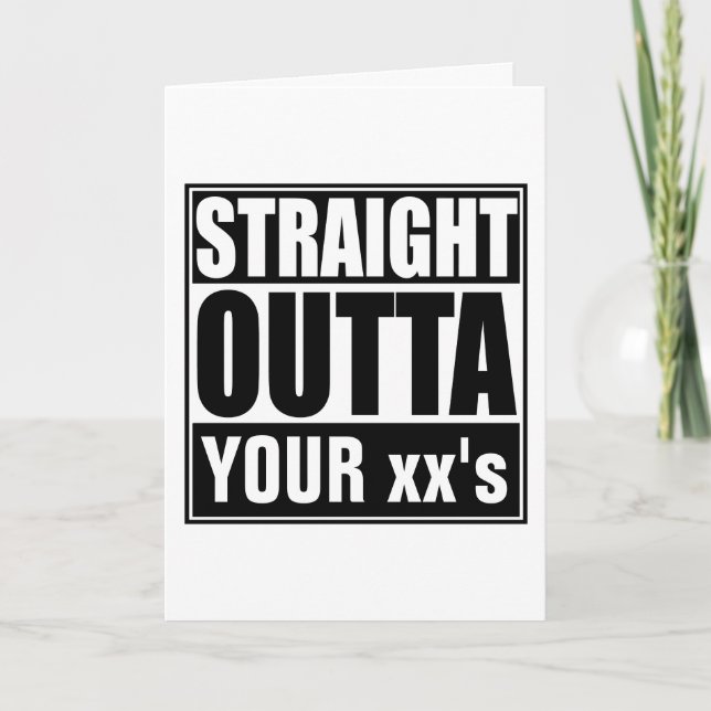 Cartão Feliz Hetero De Aniversário Fora Da Sua Década (Frente)