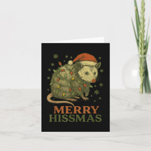 Cartão Feliz Hissmas Ssum Santa Hat Xmas Homens Luzes Mul
