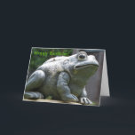 Cartão feliz Hoppy Birthday Sapo<br><div class="desc">Fotografia do "Big Brother" de Pat Merewether</div>